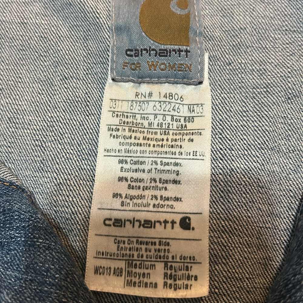 Carhartt Women’s Denim Jacket Classic Workwear size M - Picture 6 of 7
